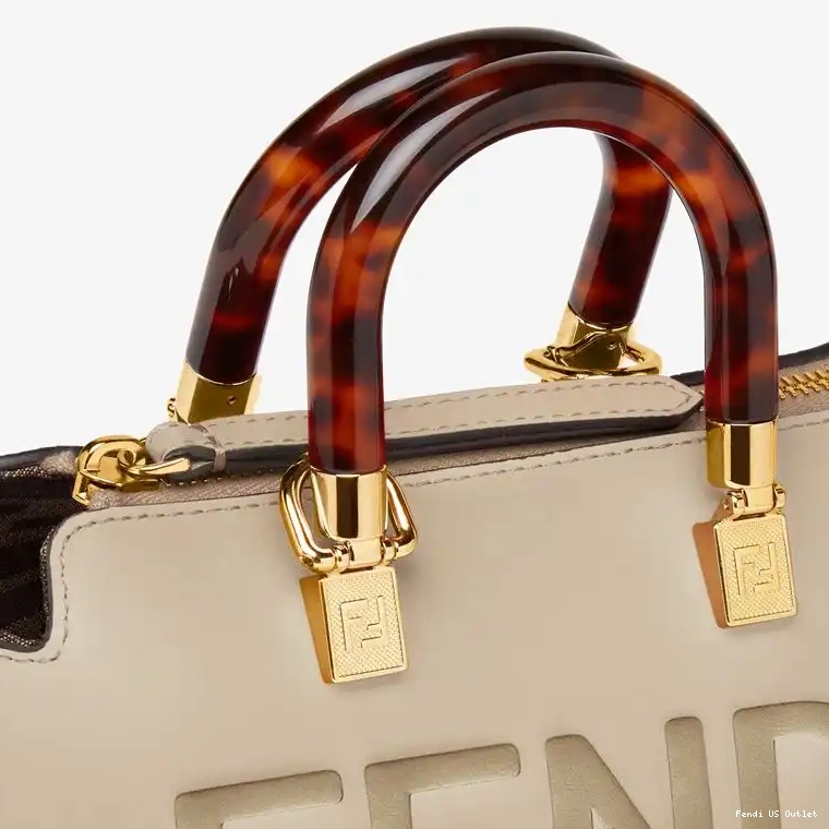 Cheap HOT Way The Fendi Leather Boston Logo ROMA By Mini Bag In Grey Calf 0406